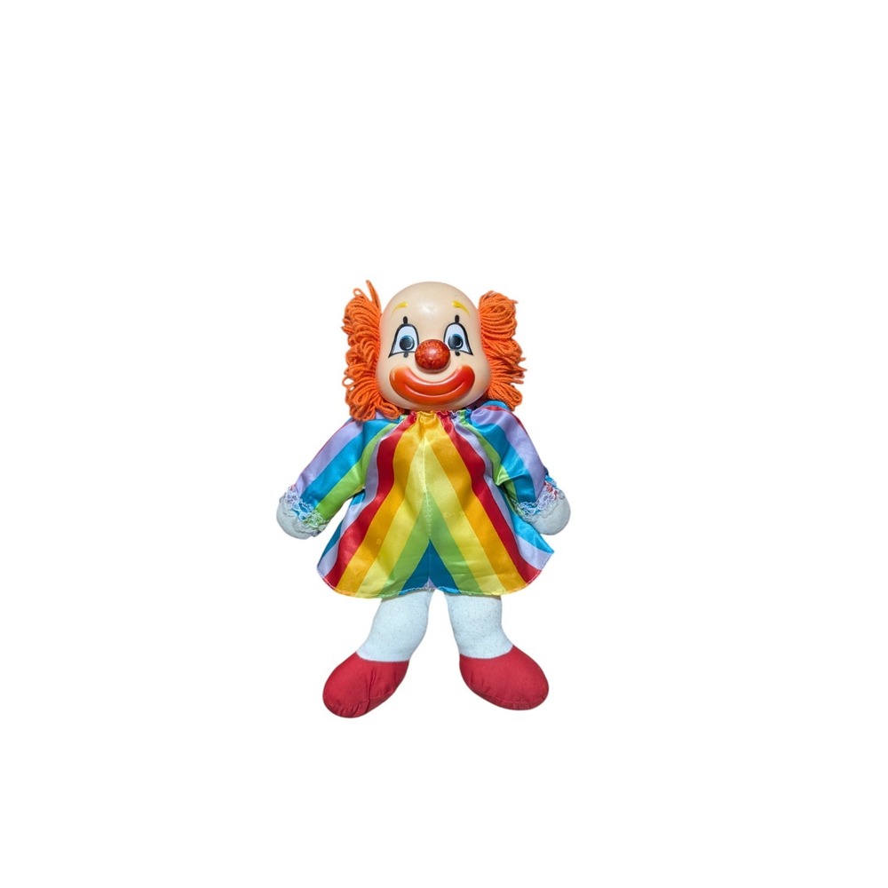 Vintage 1982 Dakin Double Face Clown Doll Happy Sad Rotating Head
